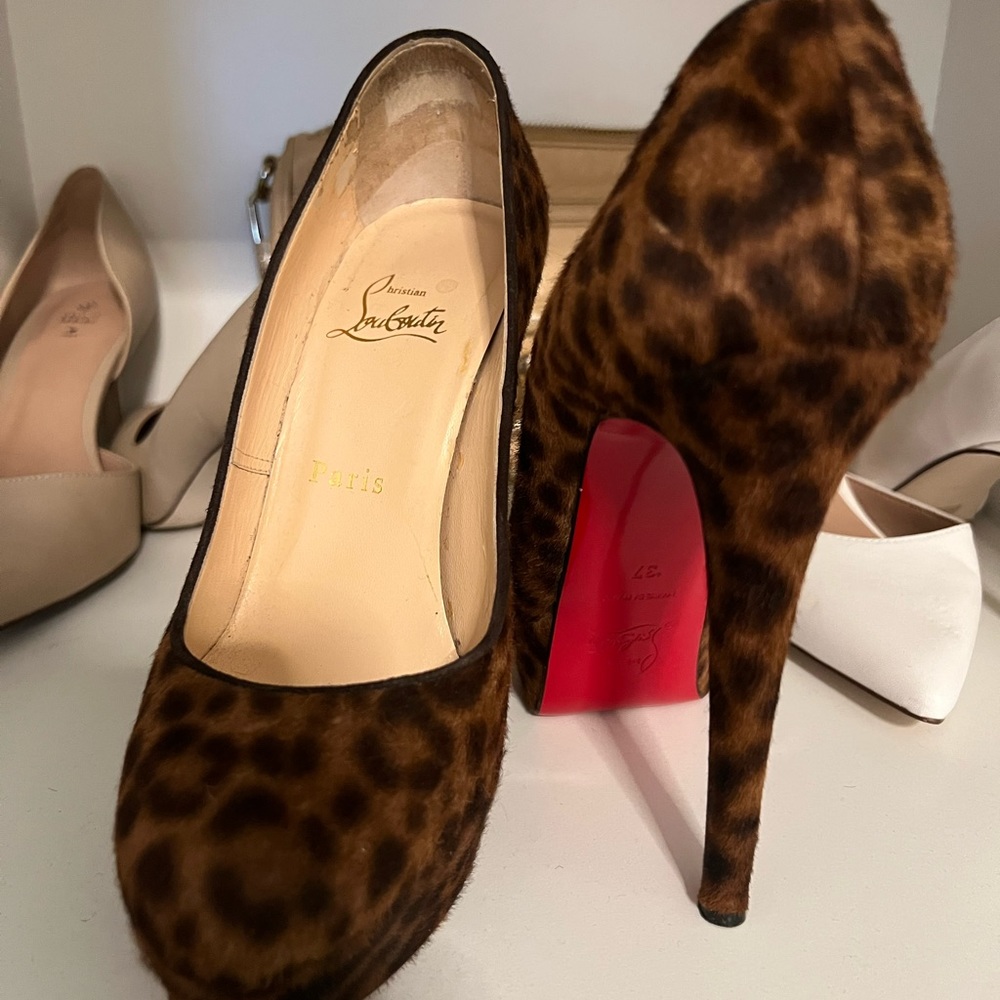 Leopard Louboutin heels